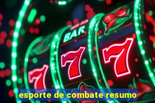 esporte de combate resumo